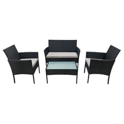 Happy Garden RES01NG ensemble de meubles de jardin Noir