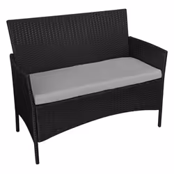 Happy Garden RES01NG ensemble de meubles de jardin Noir
