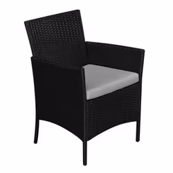 Happy Garden RES01NG ensemble de meubles de jardin Noir