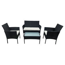 Happy Garden RES01NC ensemble de meubles de jardin Noir