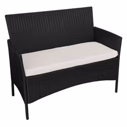 Happy Garden RES01NC ensemble de meubles de jardin Noir