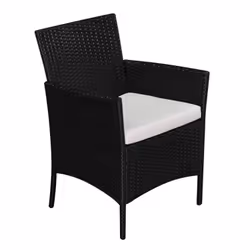 Happy Garden RES01NC ensemble de meubles de jardin Noir