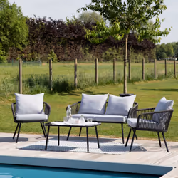 Happy Garden COR10GC ensemble de meubles de jardin Noir