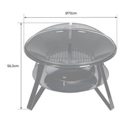 Brasero en acier 70cm