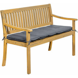 Banc en acacia similan - coussins gris - Happy Garden