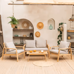 Happy Garden ACA21S ensemble de meubles de jardin Bois