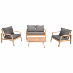 Happy Garden ACA21G, Bois, 4 siège(s), 1200 mm, 650 mm, 730 mm, 51 kg