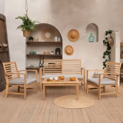 Happy Garden ACA20S ensemble de meubles de jardin Bois