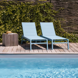 Happy Garden LOT1281IB chaise d'extérieur Bleu clair