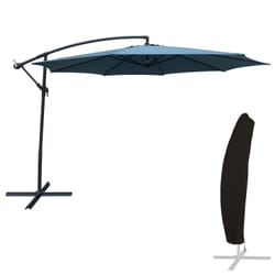 Happy Garden PAR542BG-C parasol de terrasse Rond Bleu, Gris