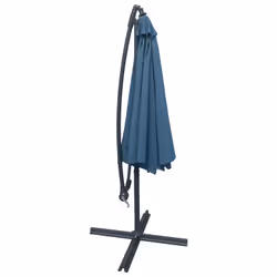 Happy Garden PAR541BG-C parasol de terrasse Rond Bleu, Gris