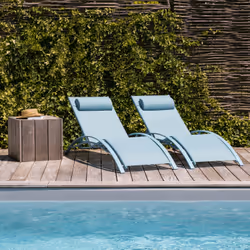 Happy Garden 1280IB chaise d'extérieur Bleu clair