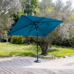 Happy Garden PAR558B parasol de terrasse Rectangle Bleu