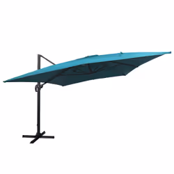 Happy Garden PAR557B-C parasol de terrasse Rectangle Bleu
