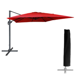 Happy Garden PAR554R-C parasol de terrasse Carré Rouge
