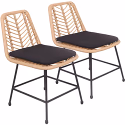 Description : Le lot de 2 chaises en rotin synthétique avec coussins OKA s'inscrit parfaitement dans les tendances esthétique ...