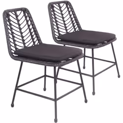 Description : Le lot de 2 chaises en rotin synthétique avec coussins OKA s'inscrit parfaitement dans les tendances esthétique ...