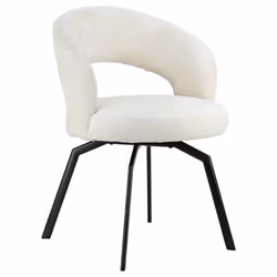 Chaise en chenille beige EHBA