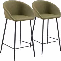 Description : Les tabourets Achille offrent une assise stable grâce à leurs pieds en fer. Leur revêtement en simili est à la  ...