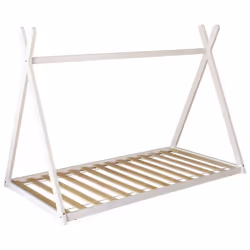Lit tipi pour enfant 190x90cm blanc VALENTIN