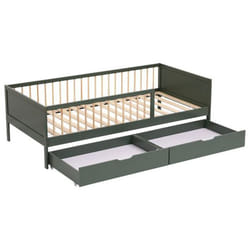Lit pour enfant 190x90cm vert avec tiroirs ADAM