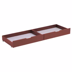 Lot de 2 tiroirs de rangement terracotta pour lit