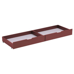 Lot de 2 tiroirs de rangement terracotta pour lit
