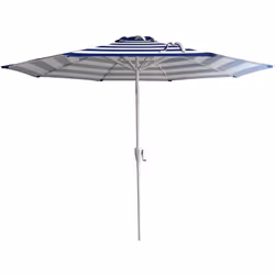 Description : Avec son motif bleu et blanc inspiré de l'univers marin, ce parasol apporte une note fraîche et naturelle à vot ...