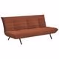 Canapé convertible 3 places en velours terracotta ANATOLE