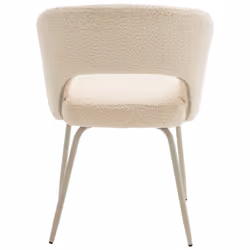 Happy Garden - Lot De 2 Chaises En Tissu Boucle Beige Flavia - Vue supplémentaire 2