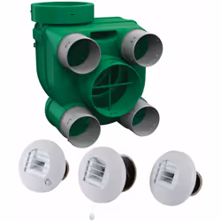 HYGRO ARIANT ES - Kit VMC simple flux hygroréglable très basse consommation Kit B - Avec bouche piles