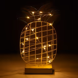 Trés tendance la Lampe de décoration ou Veilleuse Ananas Fiche Technique: Composition: Plastique et Métal Type de Pile Requis ...