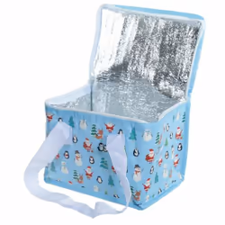 Sac à repas isotherme - Joyeux Noël Chaque sac à repas est en tissu isotherme. Hauteur 15 cm Largeur 20 cm Profondeur 14 cm P ...