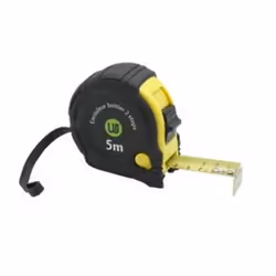 Wonday BME050081, Règle à rouleau, ABS, Caoutchouc thermoplastique (TPR), Noir, Jaune, cm, mm, 5000 mm, 19 mm