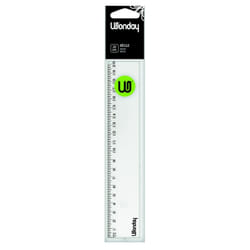 Wonday FTE200062 règle Règle de bureau 200 mm Plastique Transparent