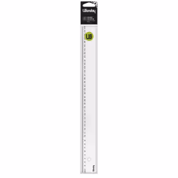 Wonday FTE400062, Règle de bureau, Plastique, Transparent, cm, mm, 400 mm, 1 pièce(s)