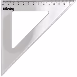 Wonday FTE700062, Règle de bureau, Plastique, Transparent, cm, mm, 210 mm