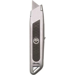 Cutter de sécurité métal bi-matière - Auto-rétractable - Lame trapèze - SAFETOOL