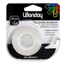 Dévidoir transparent avec ruban adhésif 19mm x 33 m