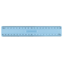 Wonday FTS220062 règle Règle de bureau 200 mm Plastique Bleu clair