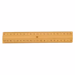 Règle plate double décimètre (20cm) en bois naturel certifiée PEFC