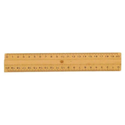 Règle plate double décimètre (20cm) en bois naturel certifiée PEFC