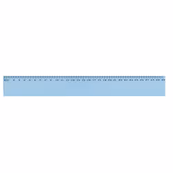 Wonday FTS300062, Règle de bureau, Plastique, Bleu, cm, mm, 300 mm, 1 pièce(s)