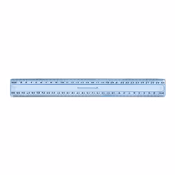 Wonday FTS330062, Règle de bureau, Plastique, Bleu clair, cm, mm, 300 mm