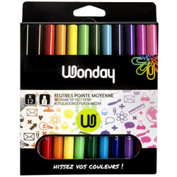 Wonday FCG120092 marqueur 12 pièce(s) Pointe fine Multicolore