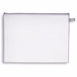 Wonday FCM100461, Envelope folder, Polyvinyl chloride (PVC), Gris, Transparent, Paysage, Fermeture éclair, 260 mm