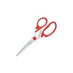 Ciseaux Candy Wonday droitiers bout pointus 17 cm bicolores - rouge