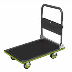 Wonday MCH501171, PVC, Acier, Chariot plat, Noir, Vert, 300 kg, 4 roue(s), 12,5 cm