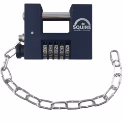 Cadenas monobloc à combinaison, SQUIRE 85 mm Cadenas haute sûreté industriel, combinaison 5 molettes Le cadenas en format mon ...