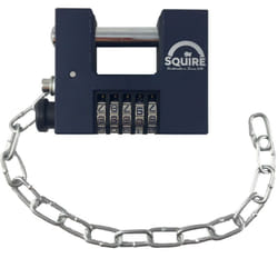 Squire - Cadenas monobloc à combinaison CBW85 Option chaîne de maitien - avec chaîne de maintien